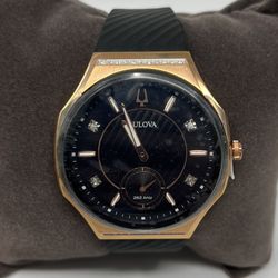 Bulova Women's CURV Rose Gold Diamond Watch