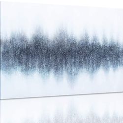 Abstract Blue Glitter Hand Painted Wall Art Canvas Painting