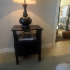 Solid Maple Nightstand (Black)