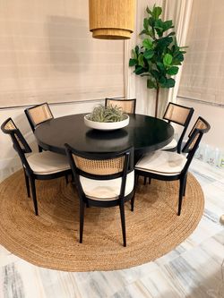 Crate and Barrel Chairs and West Elm Dining Table