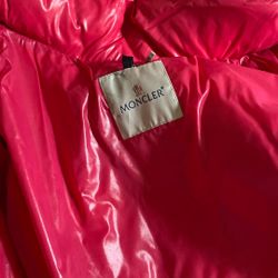 Red Velvet Moncler coat 