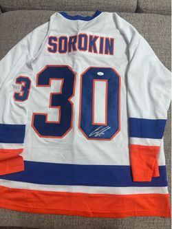 Ilya Sorokin Signed Autograph Custom Jersey- JSA Sticker Only-New York Islanders