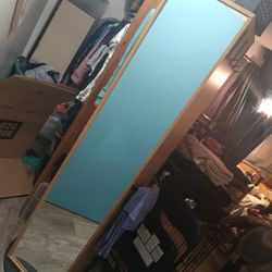 Rotating Full Body Mirror With Shelf