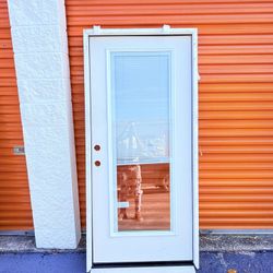 Therma-Tru Entry Door 36-in x 80-in x 4-9/16-in Fiberglass Right-hand inswing Ready to Paint Unfinished Prehung...
