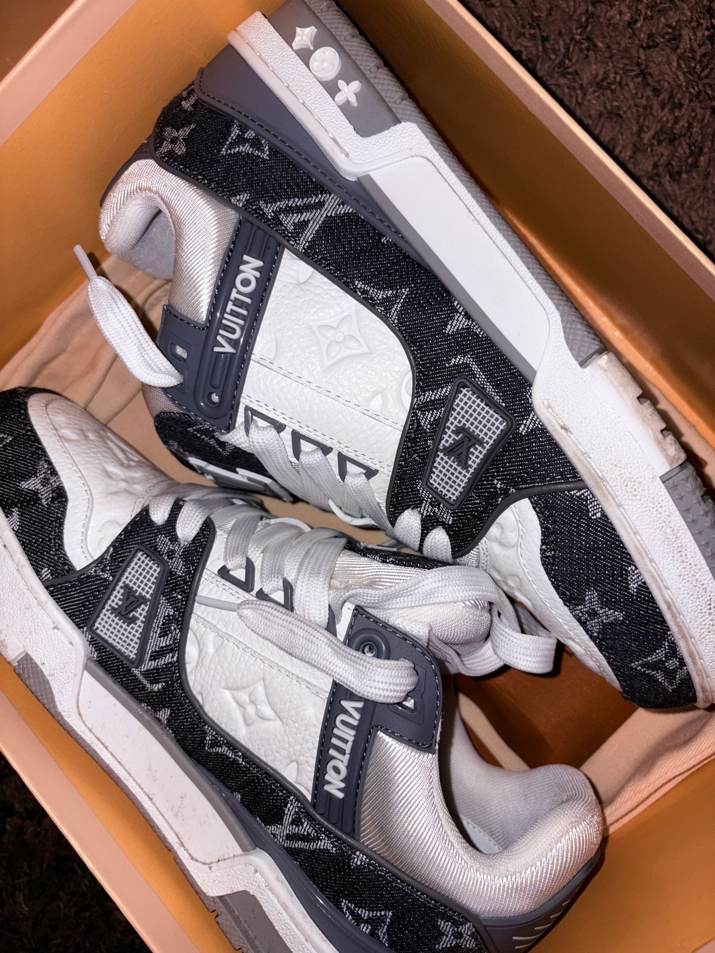 LV trainers Dark Grey And White 
