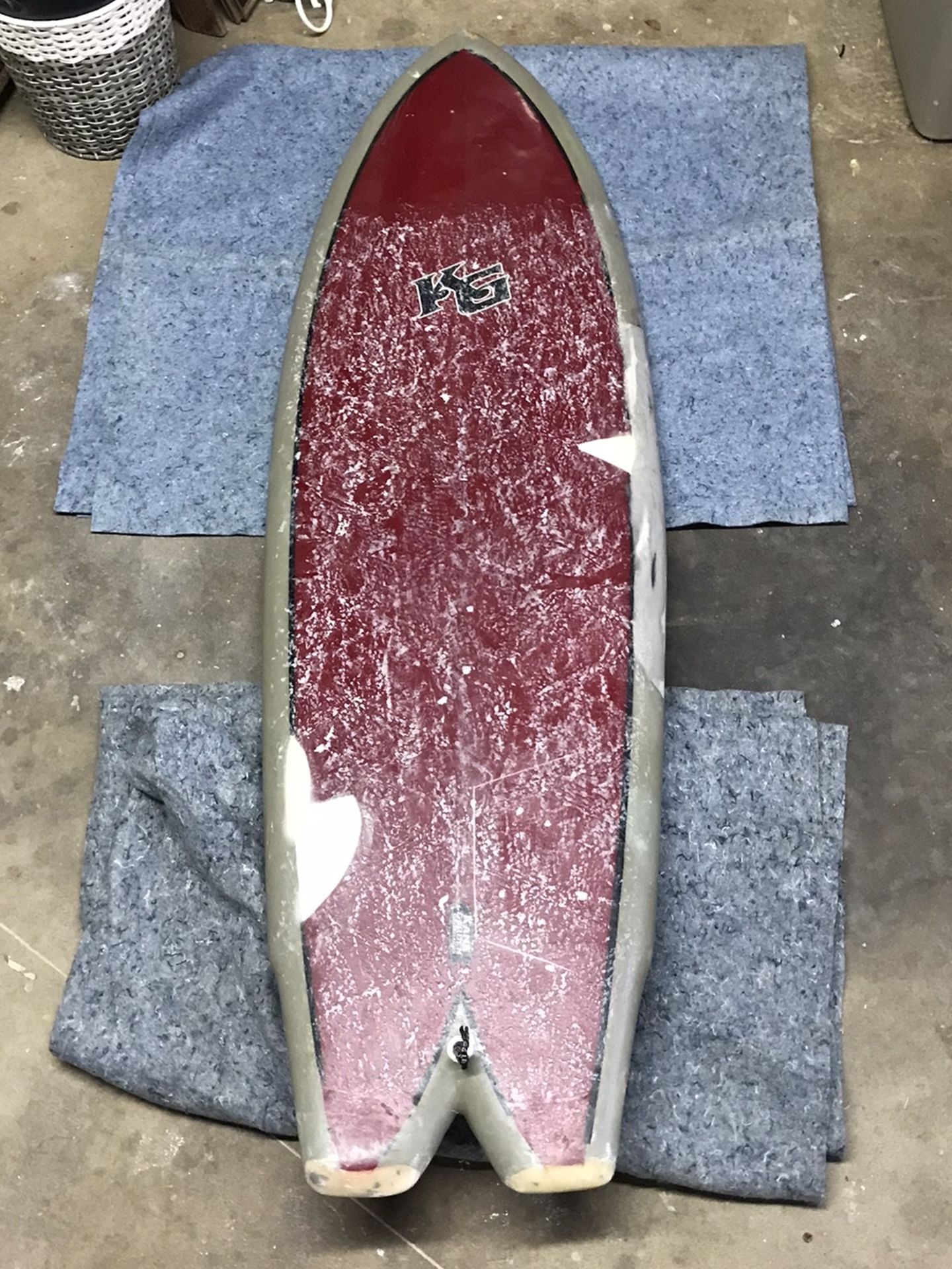 5’8 Kane Garden Fish Board Quad Fin
