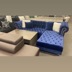 BRAND NEW BLUE SECTIONAL SOFA 