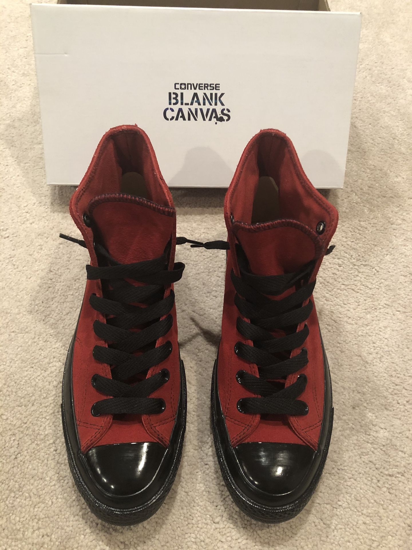 Custom Red Suede converse