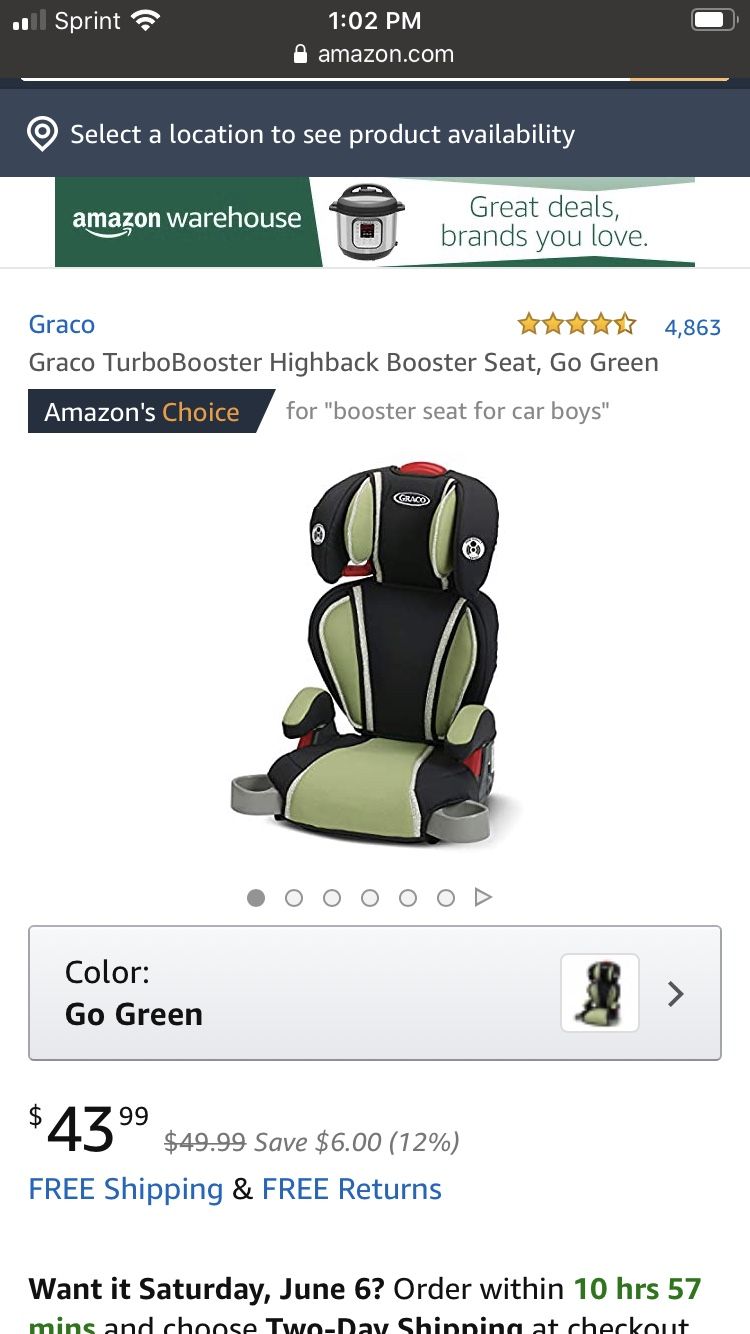 Graco turbo booster seat