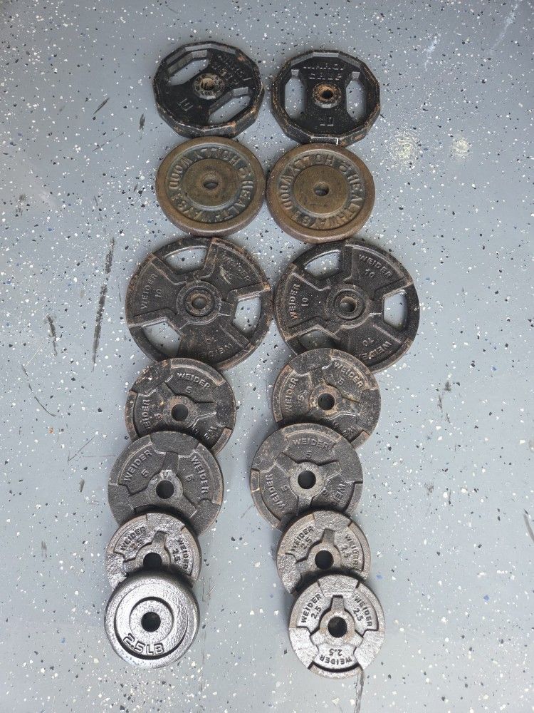 Weight Plates Bench Press Weightlift Excercise Workout 1inch Hole Plates