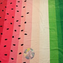 Unique Two Person Striped Pool/Beach Towel - Approx  58” By 70”