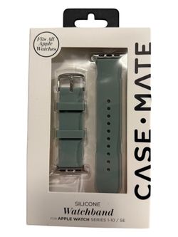 Case-Mate Apple Watch Band Teal Sage Green Silicone Series 1-10 SE All Sizes