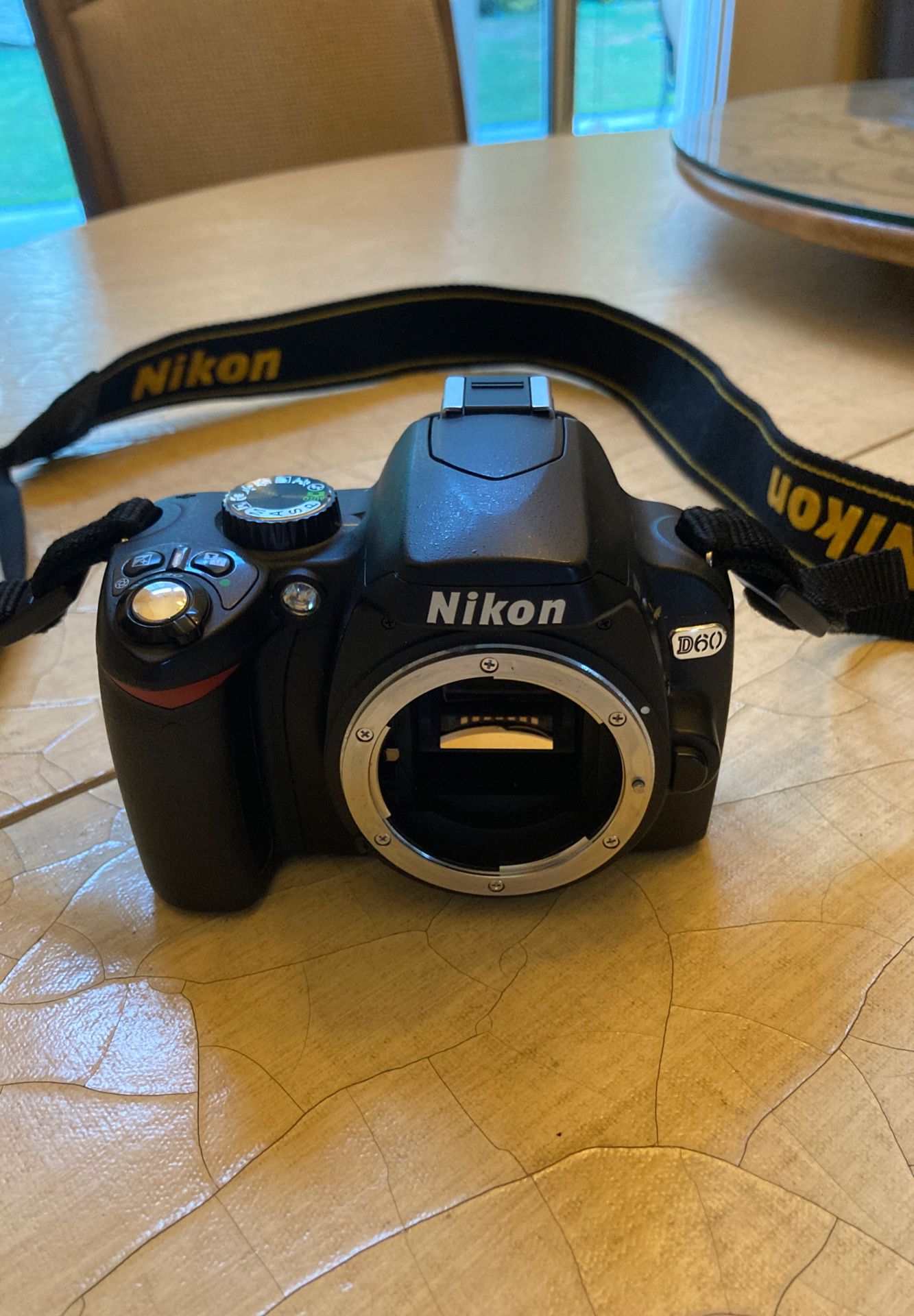 NIKON D60 camera with 2 lenses
