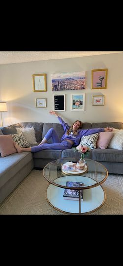 Grey Sectional Couch with Chaise