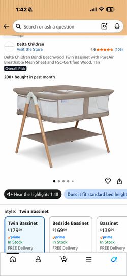 Twin bassinet