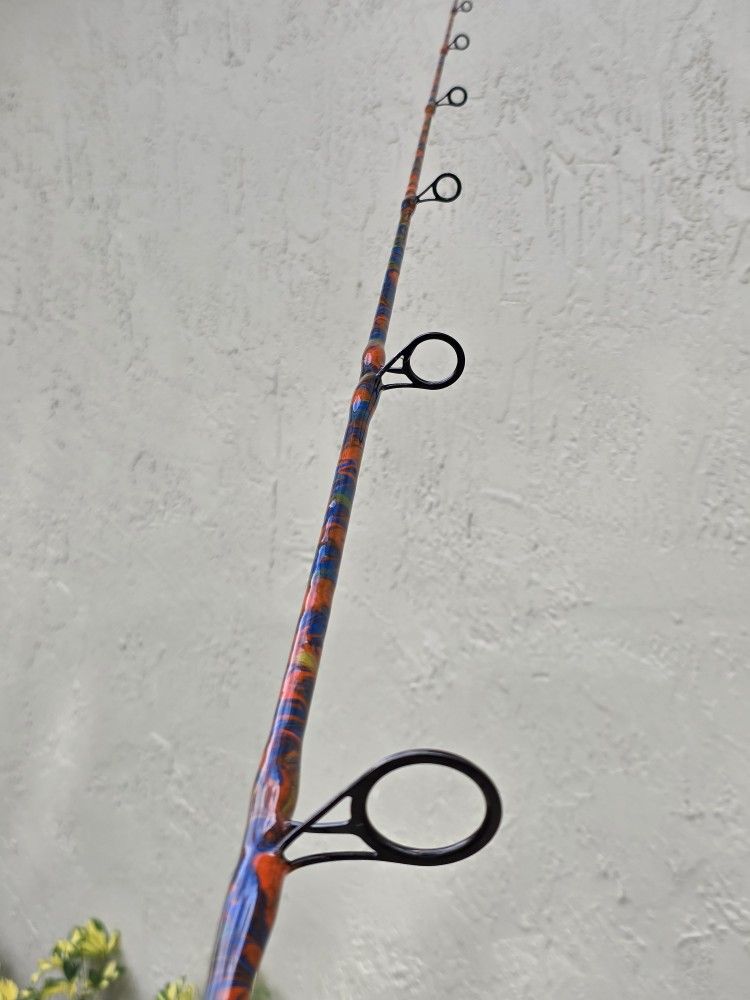 Custom Marbled Fishing Rod