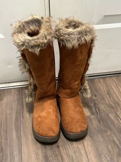 Tall Faux Fur Trim Winter Boots