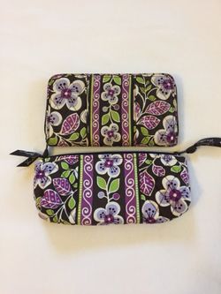 Vera Bradley wallet & cosmetic case