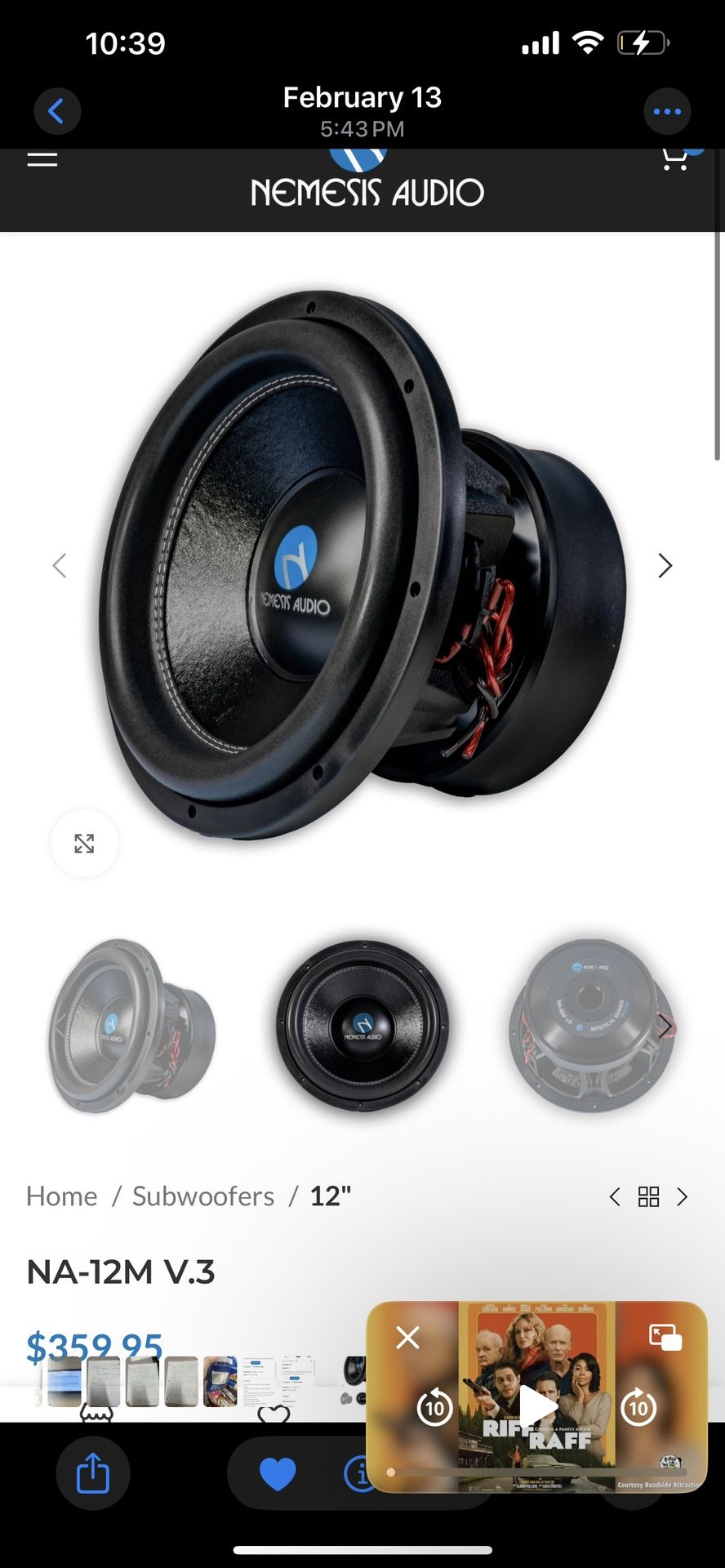 Nemesis 12 mystical Series Subwoofer