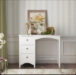 Solid Wood Base Writing Vanity Desk