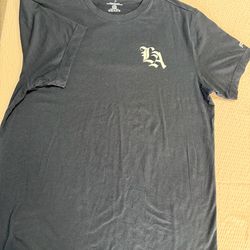 Fabletics Mens  T-Shirts Size Large Black / White New No Tag Los Angeles Strong