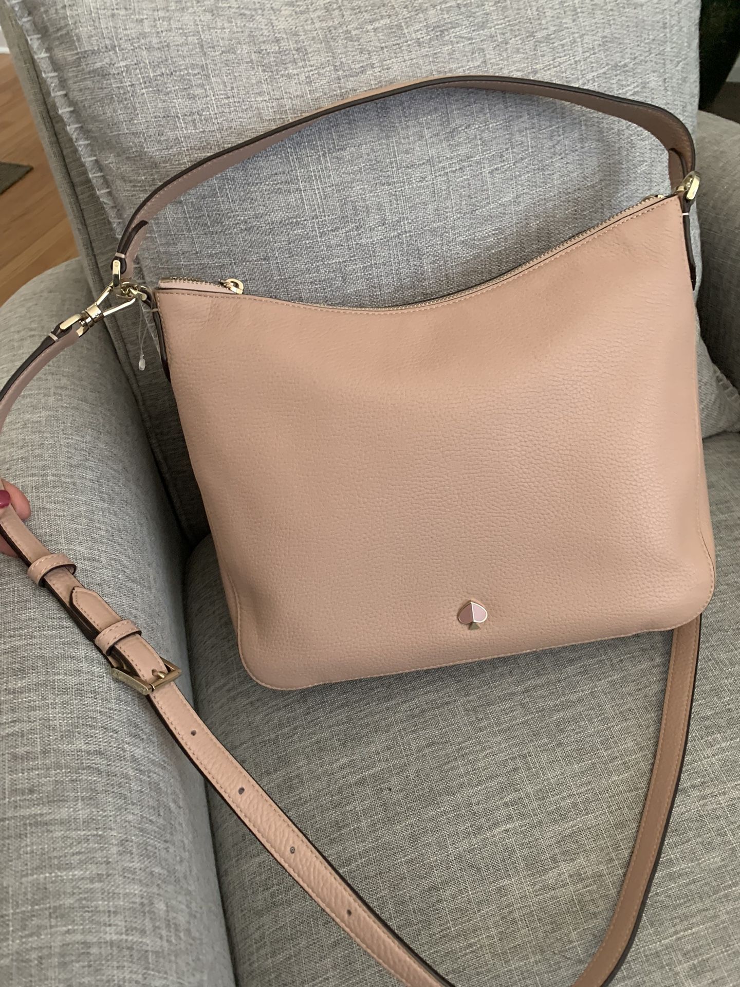 💜 New Leather Kate Spade Shoulder Bag, Authentic Kate Spade Convertible Bag, Kate Spade Crossbody Shoulder Hobo Bag,