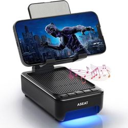 new Cell Phone Holder with wireless speaker is made of high quality loudspeaker and BLUETOOTH V5.3 which perfectly realize enhanced bass, accurate mid