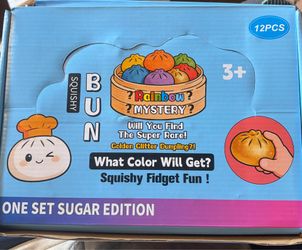 Dumpling Rainbow Mystery Squishy Bun Sugar Edition Box (12 Buns) Dumplings