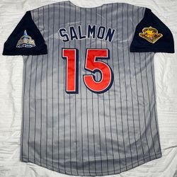Angels Pinstripe Grey Salmon Jersey 