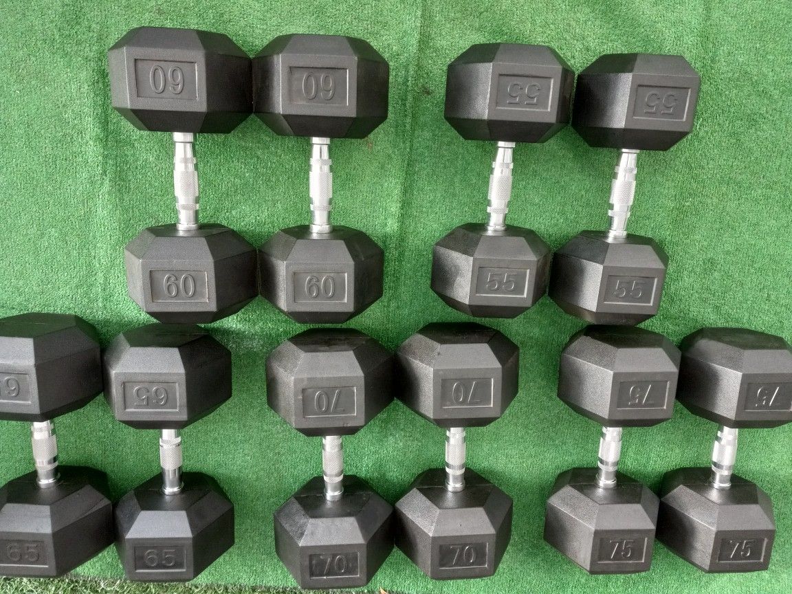 55-75 HEX DUMBBELLS SET 