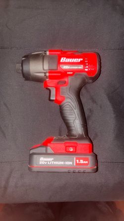 NEW Bauer 20V Cordless Impact Driver + 1.5Ah + Battery but no battery charger