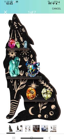 Wolf Crystal Shelf