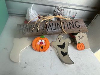 Halloween Wooden Decor Set