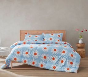 MARIMEKKO Rakastaa Ei Rakasta Cotton 3-Pc. Comforter Set NEW
