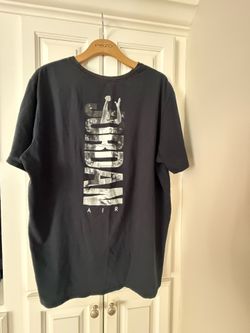 Jordan Black Short-Sleeve Tee with Vertical 'Jordan Air' Graphic size XXL