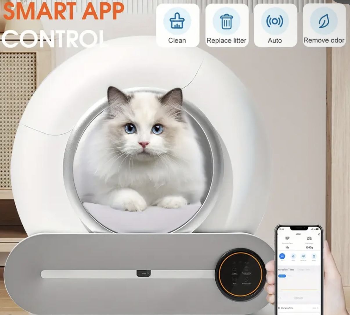 Electric Self Cleaning Litter Box
