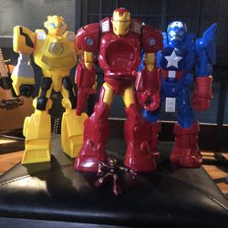 Iron Man, Bumblebee, Capt America Playskool Heroes