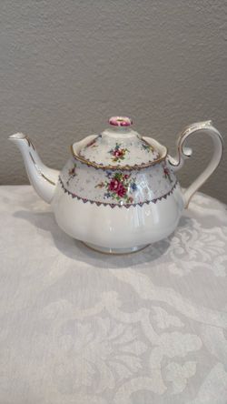 Petit point tea pot