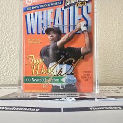 NWOT 1998 Tiger Woods Wheaties 24K Gold Signature Commemorative 75th Anniversary