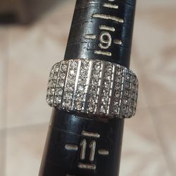 New Stainless Steel With Cubic Zirconia Wide Band Size 9 10 Only Mpu Southeast Serious Buyer Please Dont Deliver 