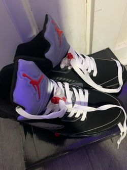 Air Jordan High-Top Sneakers Black and Purple