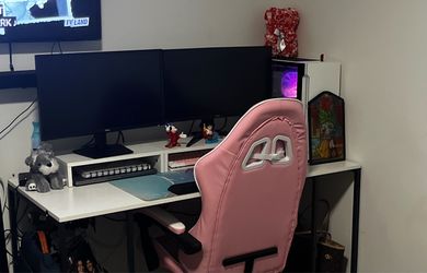 White Desk 55in long $100 OBO