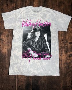 Whitney Houston Graphic Tee Size Small – Y2K Tie Dye Shirt
