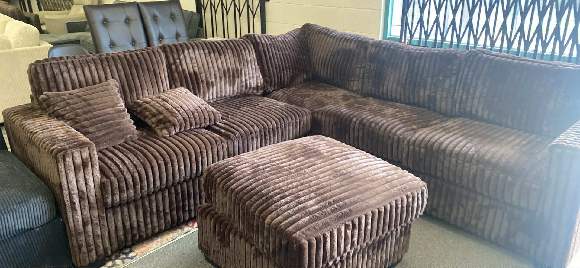 New Sectional Couch with Ottoman.. Free Delivery 