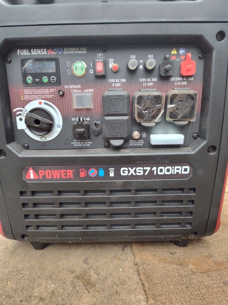 Inverter Generator Ipower 7,100 Watts Like New Only 6 Hours