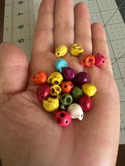 Howlite Skull Beads Assortment