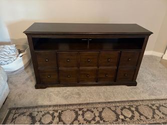 Tv stand with faux fireplace