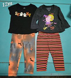 Baby Girl 12M Halloween Outfit Bundle