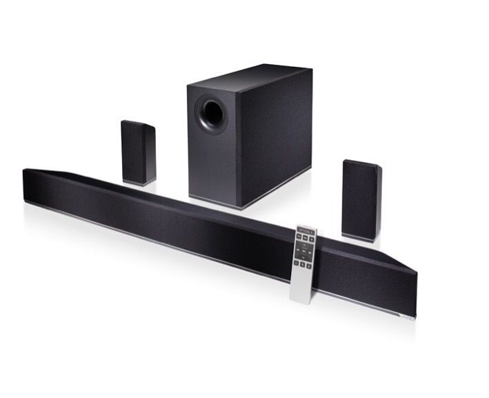 VIZIO - 5.1-Channel Soundbar System with 6" Wireless Subwoofer and Digital Amplifier - Black