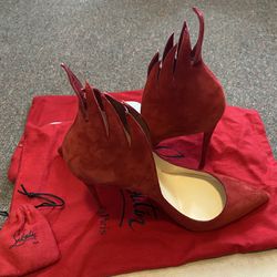 Red dark burgundy high heel size 36 1/2